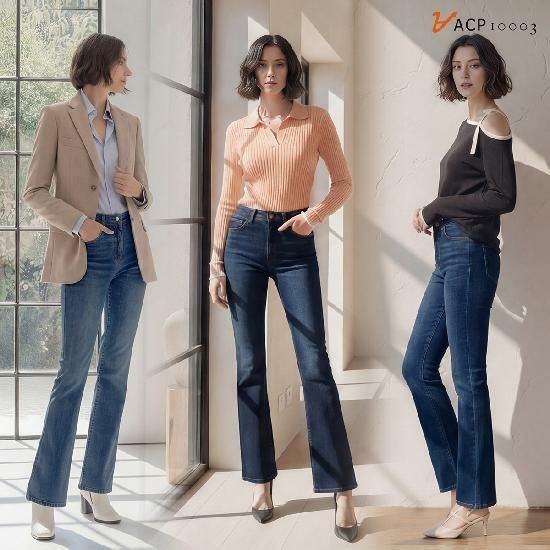 [TV상품]ACP 여성 소프트 부츠컷 데님 팬츠 3종