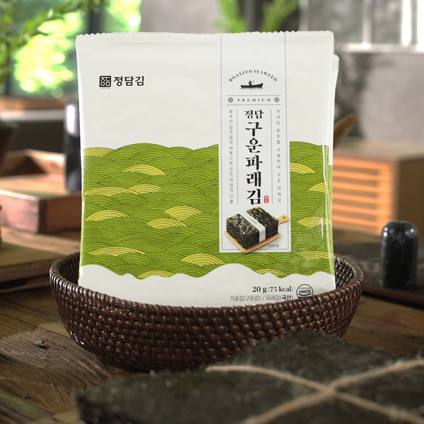 [정담김] 네번구운 파래김 200매 (10장*20봉)