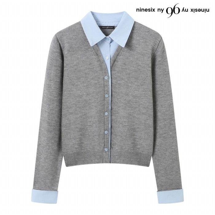 나인식스뉴욕 모던 셔츠 레이어드 니트 가디건 (NQ3CK014L0)