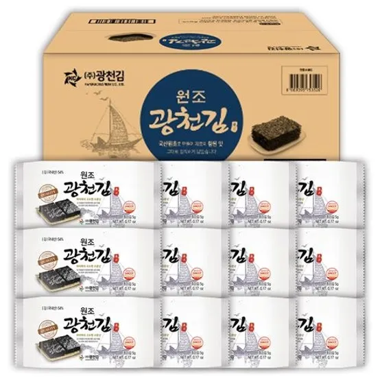 70년 전통의 원조 광천김 조미김 5g 51봉