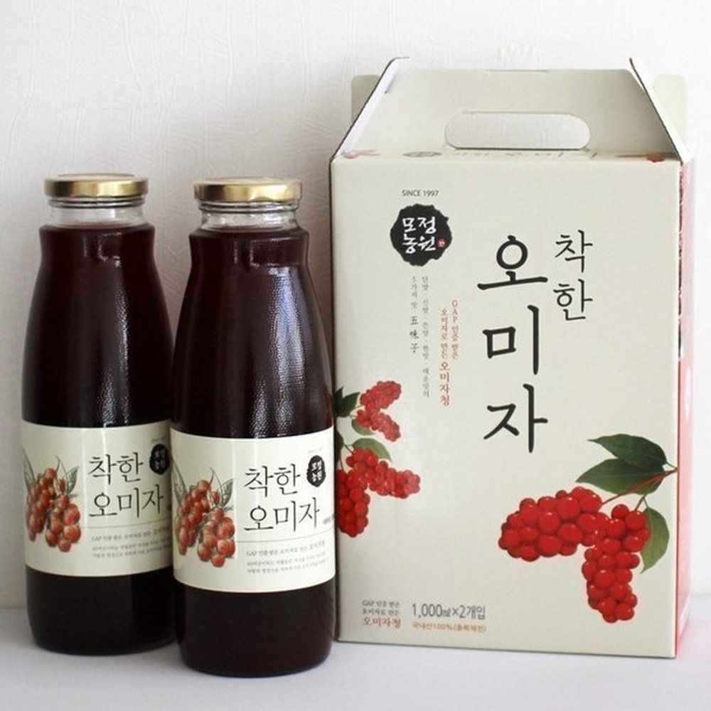 모정농원 오미자청 2리터 착한오미자 (2병1박스)