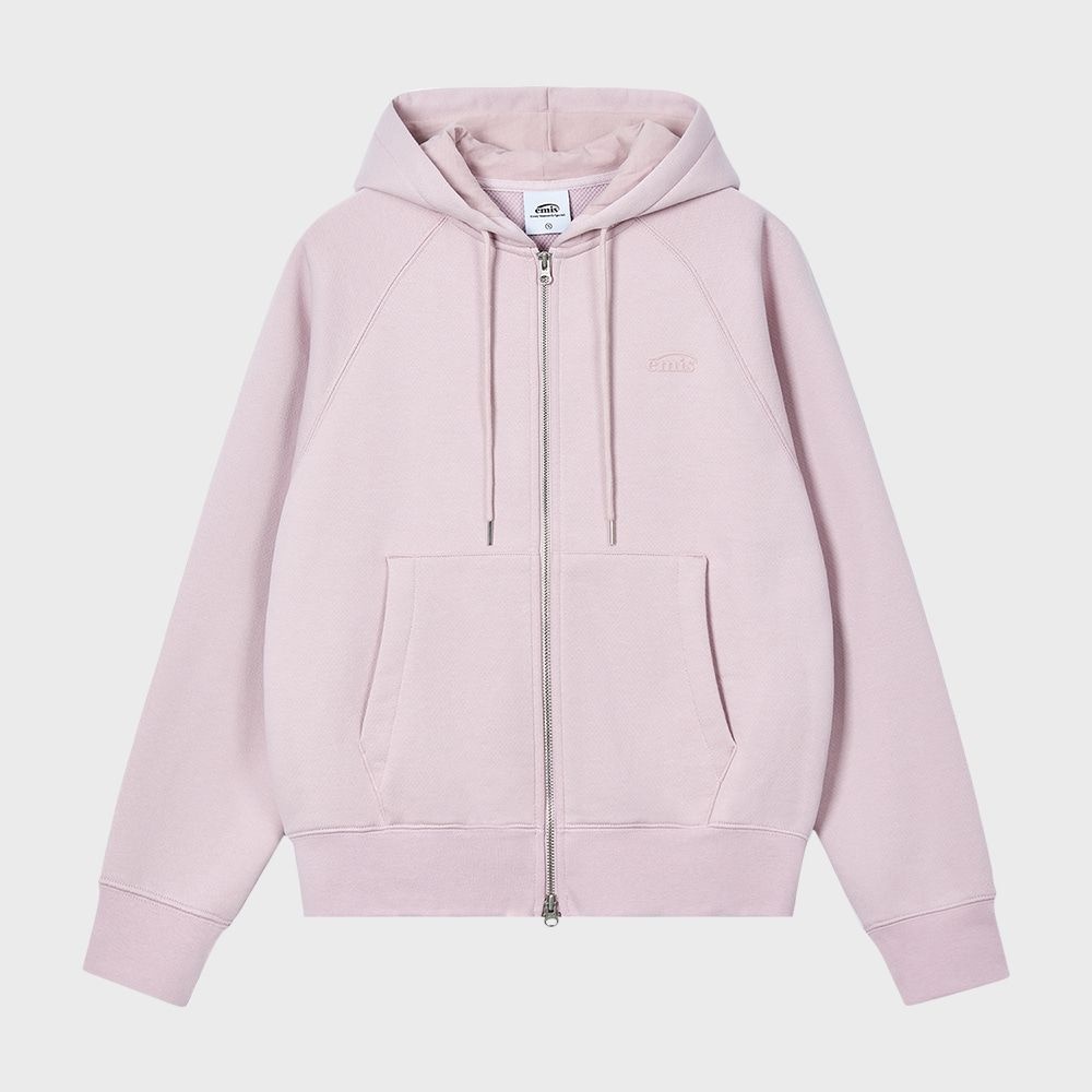 MONO LOGO HOOD ZIP-UP-PINK