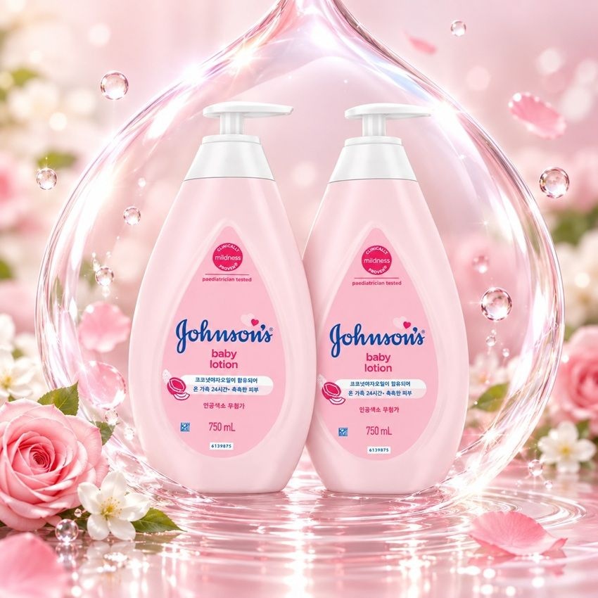 존슨즈 베이비 로션 750ml x 2개 대용량 온가족사용