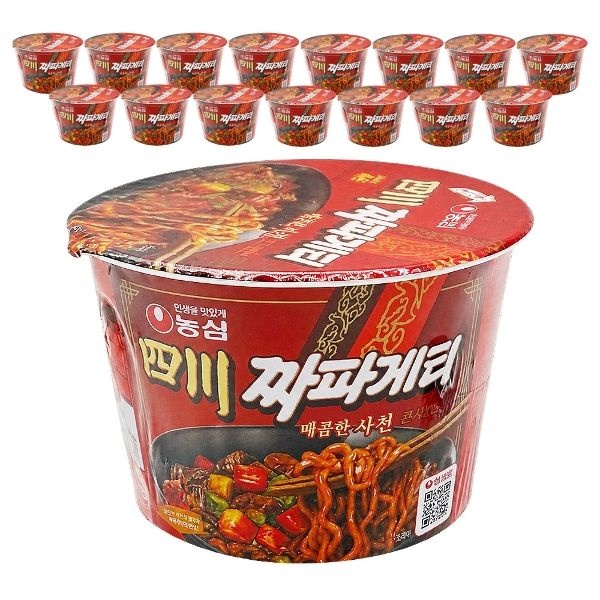농심 사천 짜파게티 큰사발 115g x 16개
