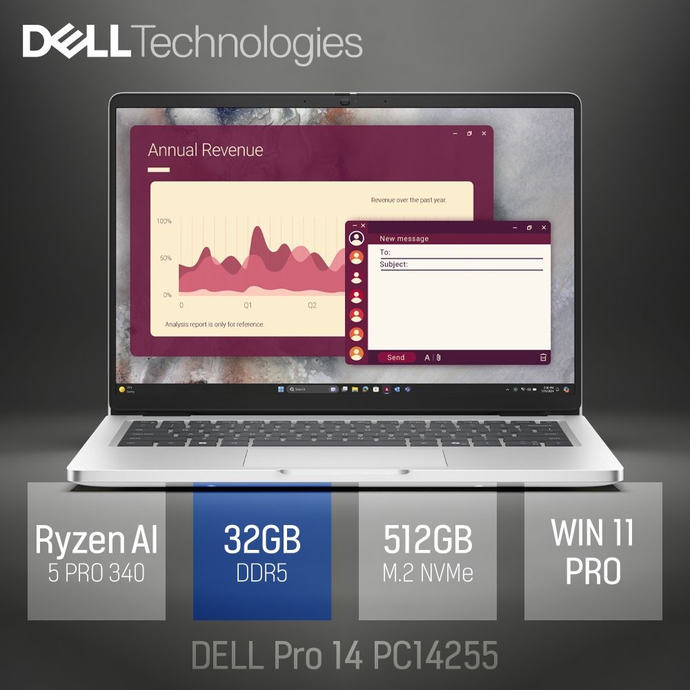 DELL ⓒ DELL Pro 14 PC14255 32GB 512GB WIN11 / 사무용 게임 작업용 주식용 고성능 14인치 대학생 노트북 추천