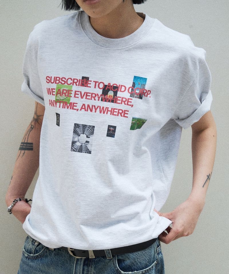 SLOWACID PHOTODUMP 반팔 티셔츠 멜란지 그레이 S2620TS41MG 3696416