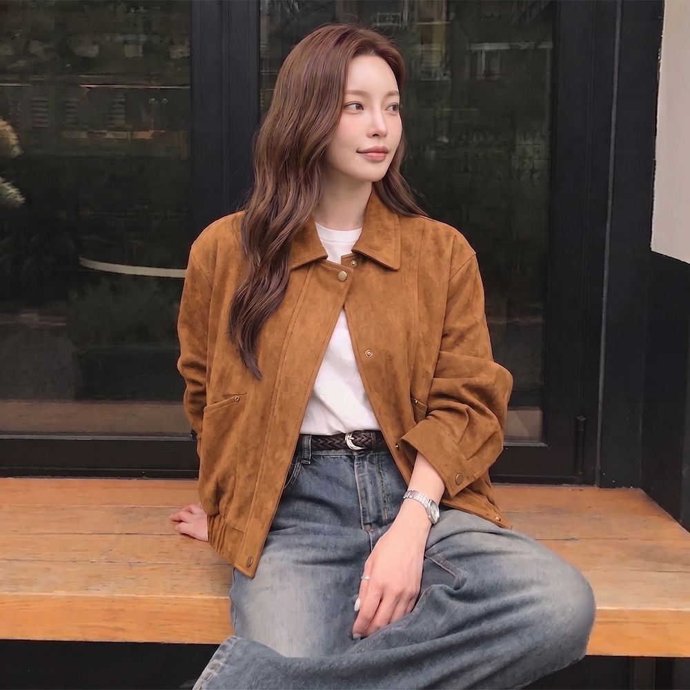스웨이드 봄버 자켓 (NNLJKQJ700)