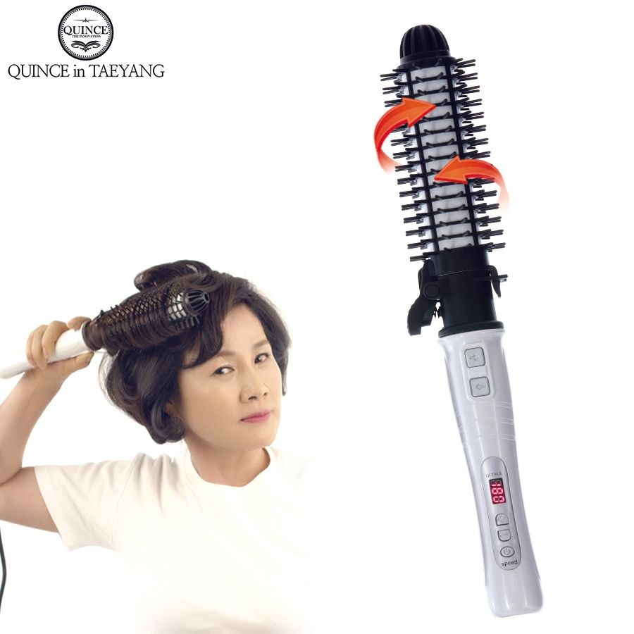 [20%시크릿쿠폰] 퀸스IN태양 오토 롤링 고데기 시즌1 뿌리볼륨 웨이브 자동회전 롤 브러시 구르프 해외겸용