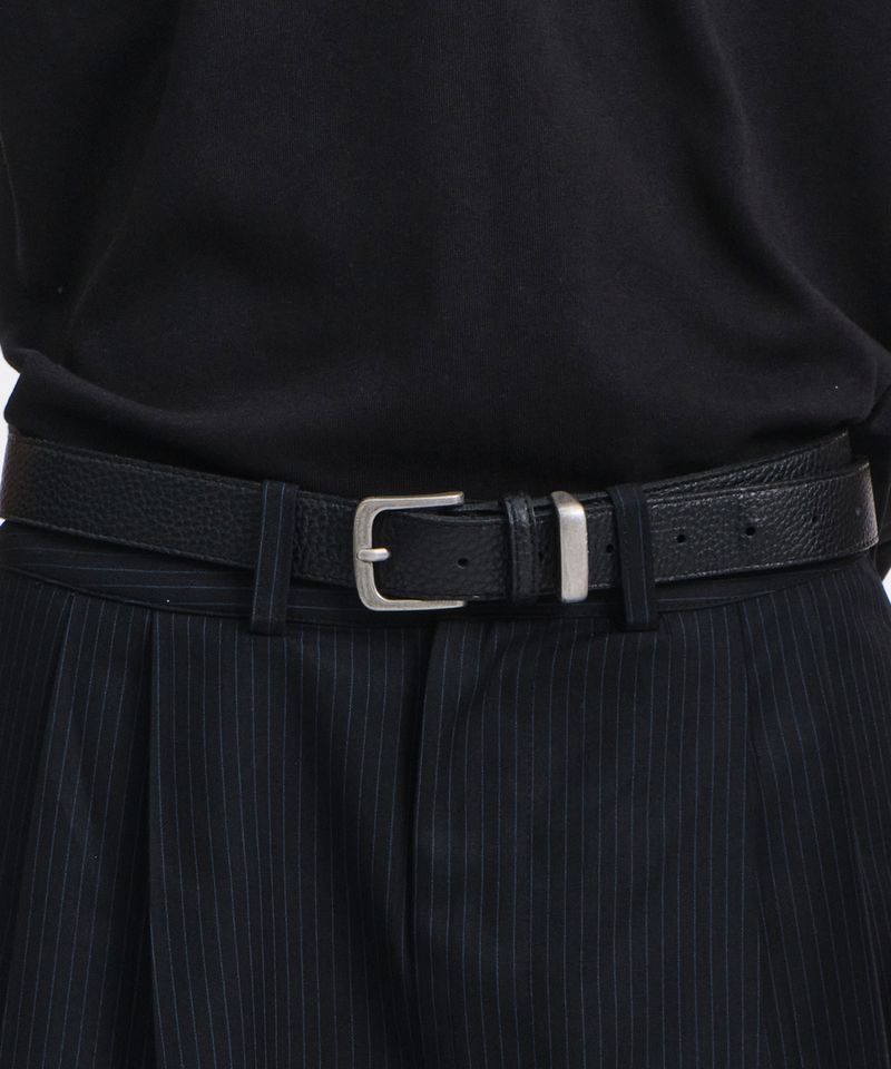 DIVEIN [10월 23일 배송] DIVEIN VINTAGE SHRUNKEN LEATHER BELT (BLACK)