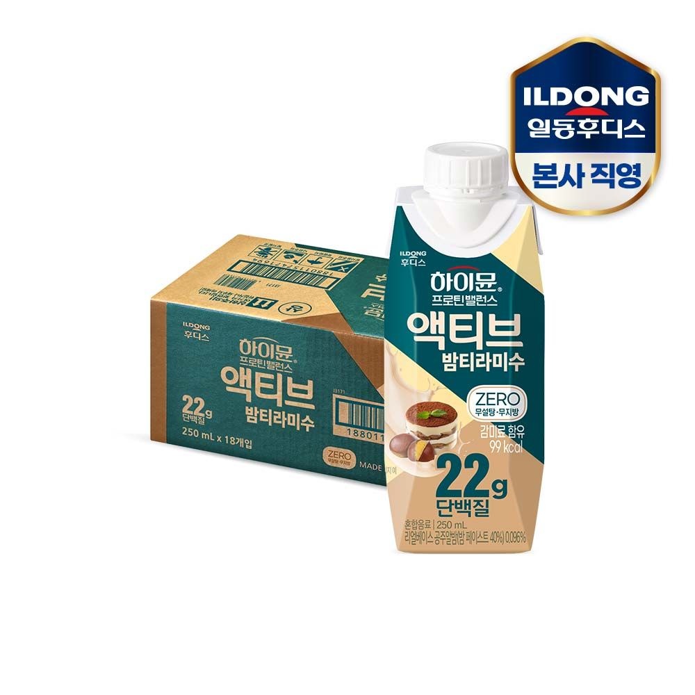 프로틴 밸런스 액티브 22g 밤티라미수 ZERO 250mlx18개