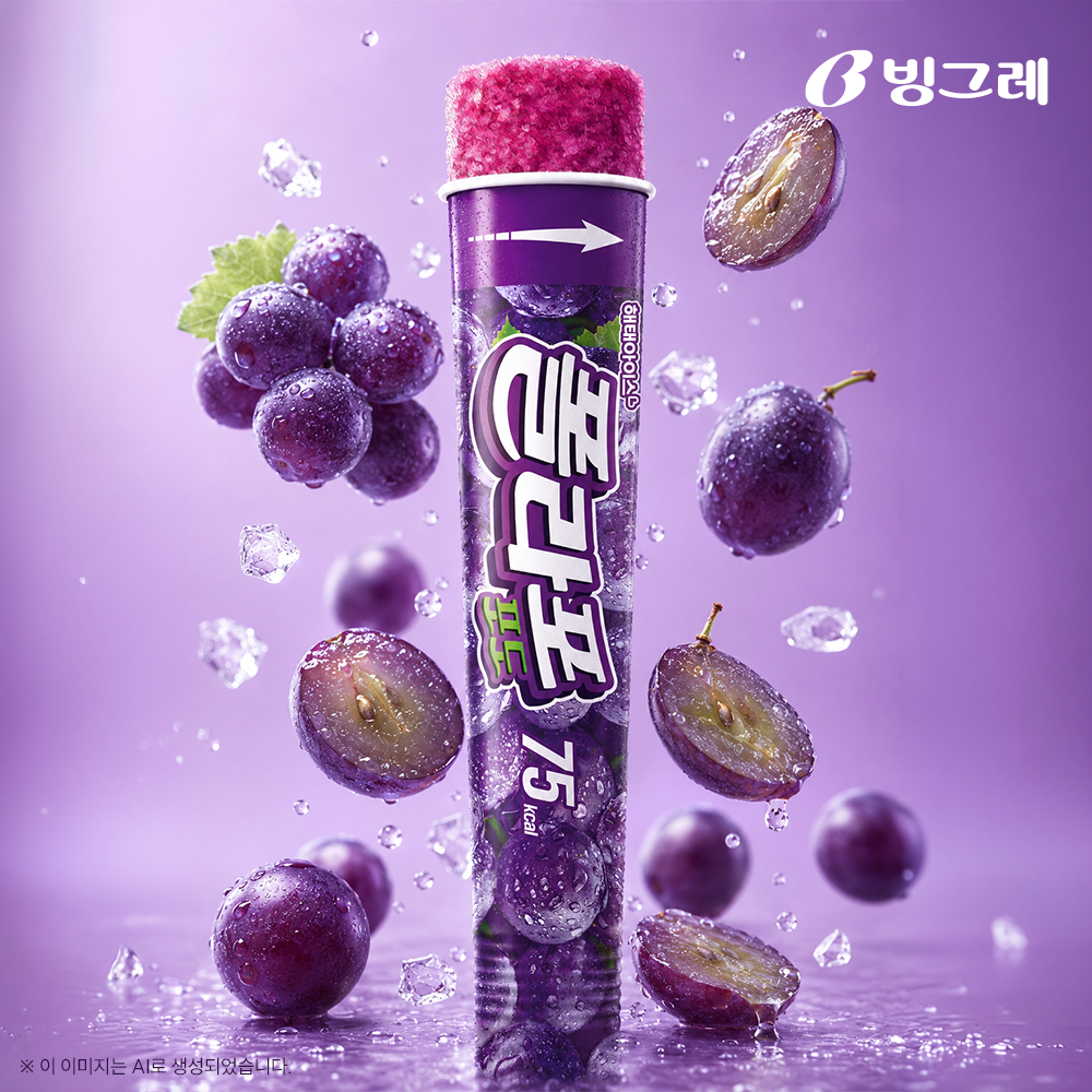 빙그레 폴라포 포도 120ml 35개 아이스크림