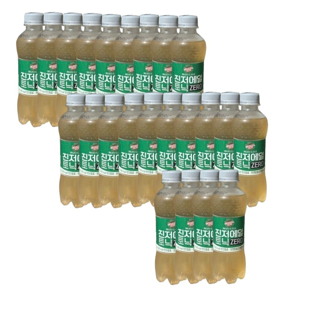 캐나다드라이 진저에일 토닉 제로 칼로리 탄산수 칵테일 믹서 홈바 300ml 24입