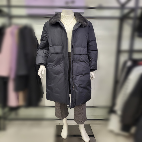 SN SI 역시즌 안감레빗 밍크 여성패딩 구스다운 롱코트 SJHHC92630BK 02