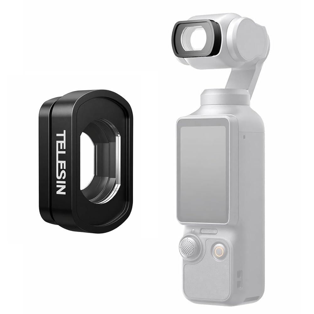 Telesin [해외] TELESIN DJI Osmo Pocket 4 3, Xtra Muse와 호환되는 112° 광각 렌즈, 마그네틱 멀티 코팅 광학 유리 블로깅 여행 사진을 위한