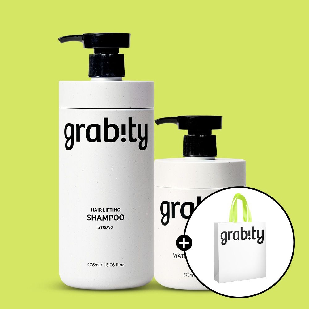 [샴푸+트리트먼트] 그래비티 스트롱 샴푸 475ml + 워터 트리트먼트 270ml+(쇼핑백증정)