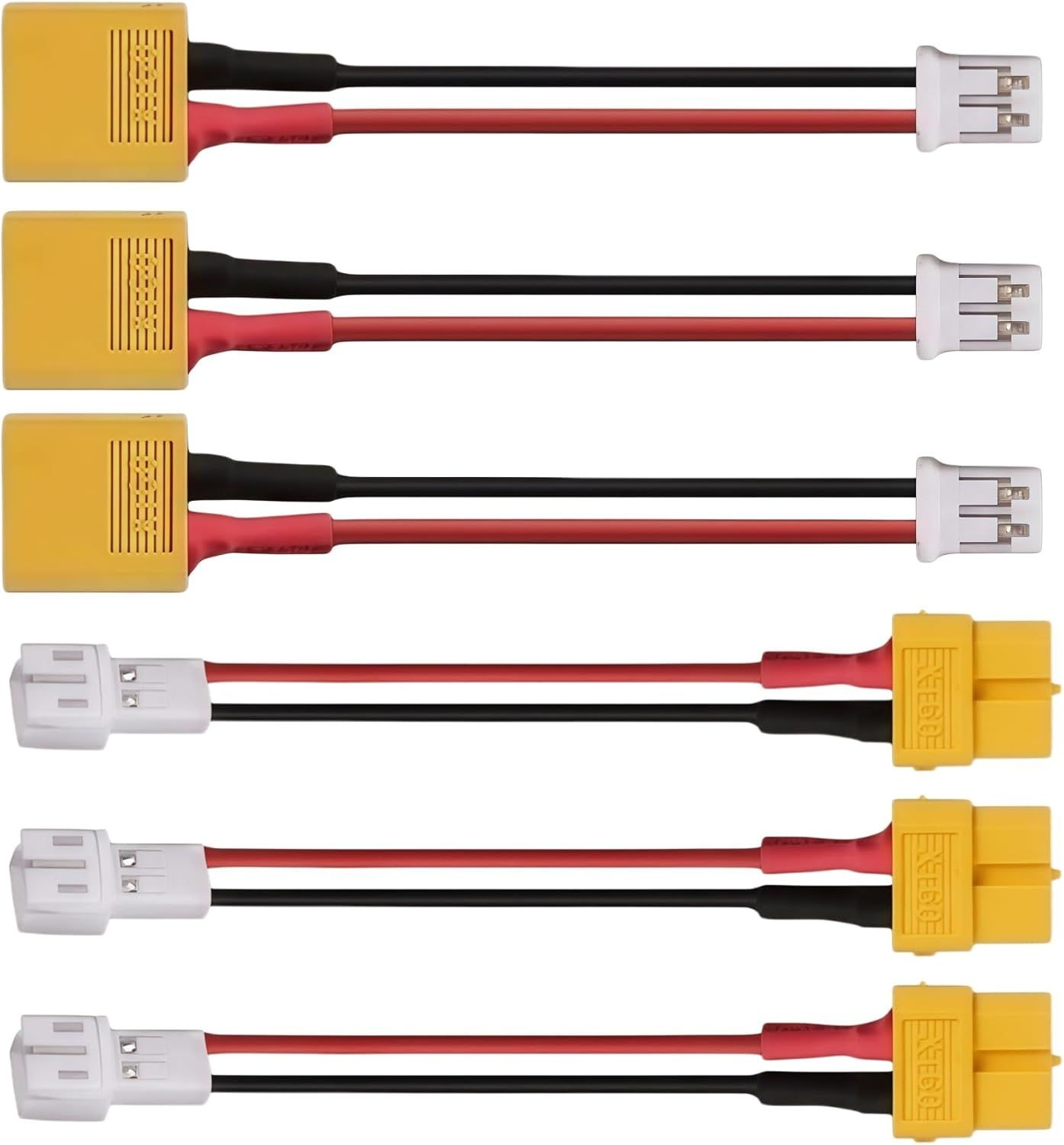 [해외] Cecicebb XT60 to 2-PIN JST-PH2.0 여성-남성 어댑터 변환 케이블 10cm 22AWG, Furitek Tegu Lizard ESC 축방향 SCX24 배터리용 RC 카 및