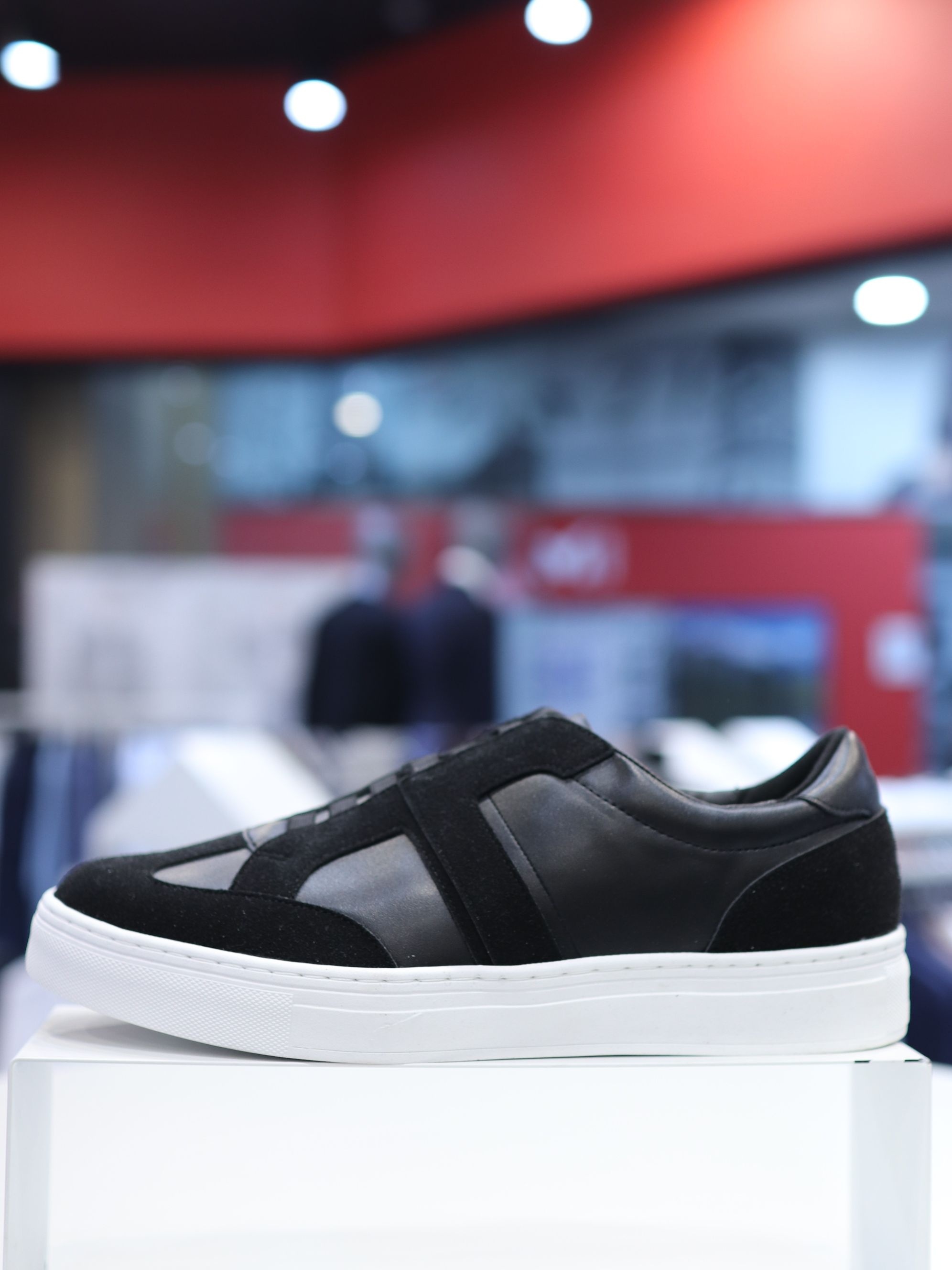 에스티코 HJ STCO 블랙 키높이 (+4cm) 독일군 밴딩 스니커즈 SFWVZ54