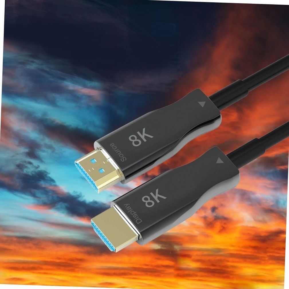 Coms 8k 광 hdmi 2.1 케이블 uhd 고화질 모니터 tv 연결선 30m 회의실영상 프로젝터연결 모니터연결