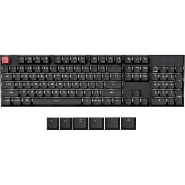 Keychron [해외] Keychron 키크론 K10 풀사이즈 104키 블루투스 무선 기계식 게이밍 키보드 Mac Windows 호환 슈퍼 Red 스위치 멀티태스킹