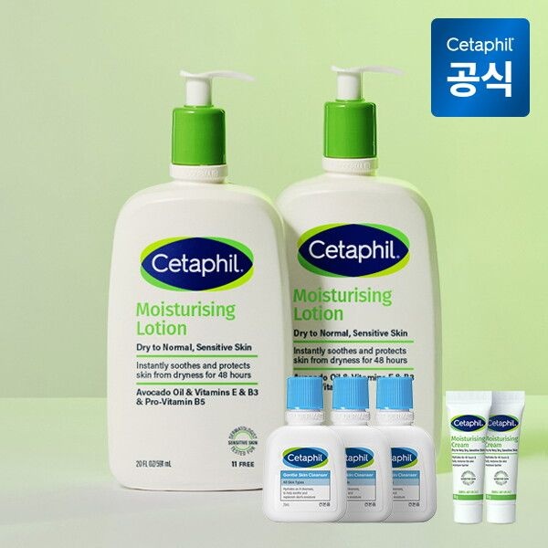 [세타필] 모이스춰라이징 로션 591ml 2개+클렌저 29ml 3개