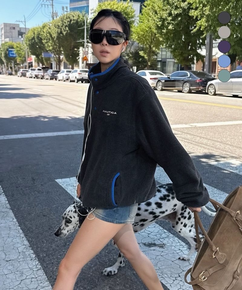 NAUTICA 83플래그 폴라 버튼 풀오버5colors NFL2366