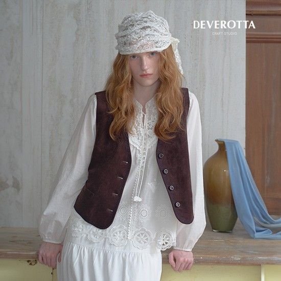 26FW FAUX 스웨이드 자수 베스트