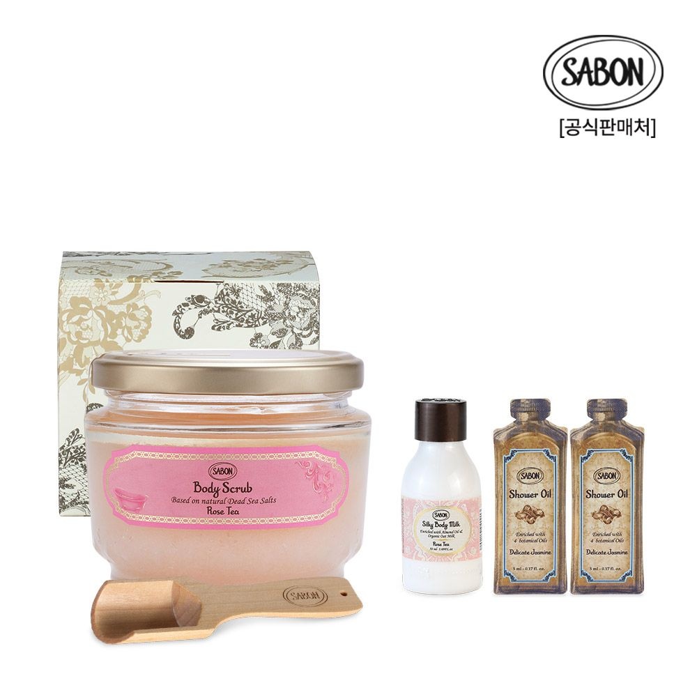 바디스크럽 로즈티 320g +우드스쿱증정