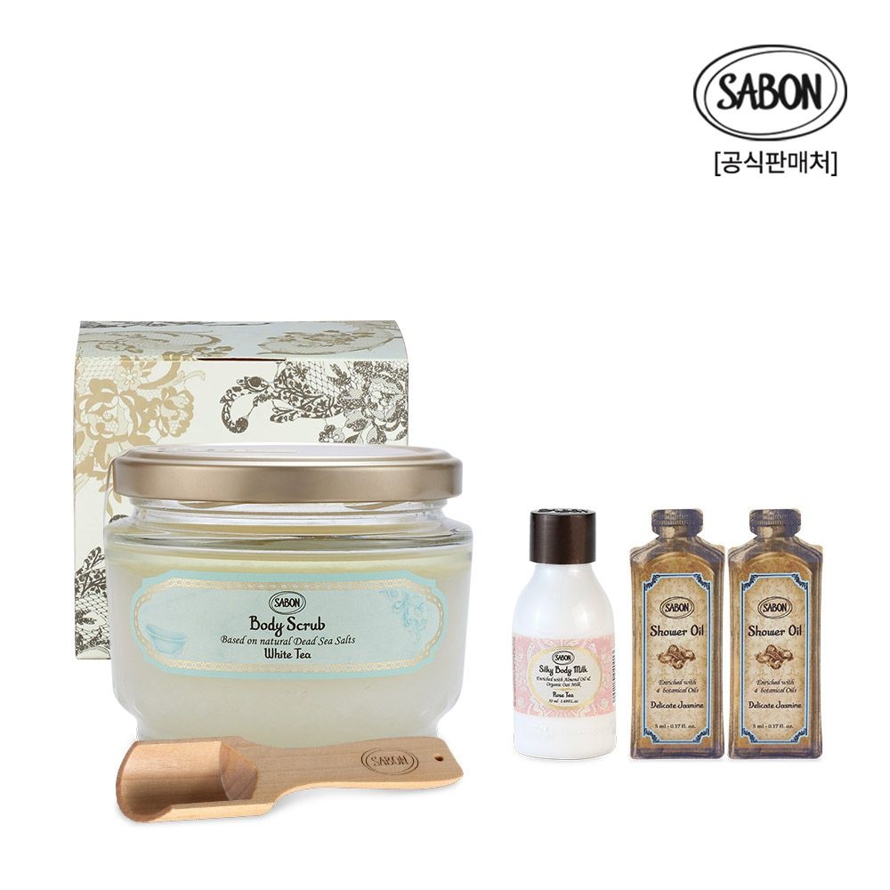 바디스크럽 화이트티 320g +우드스쿱증정