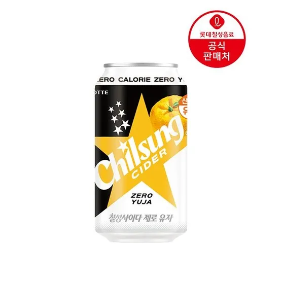 [딜크릿](본사직영) 칠성사이다 제로 유자 355ml 24캔