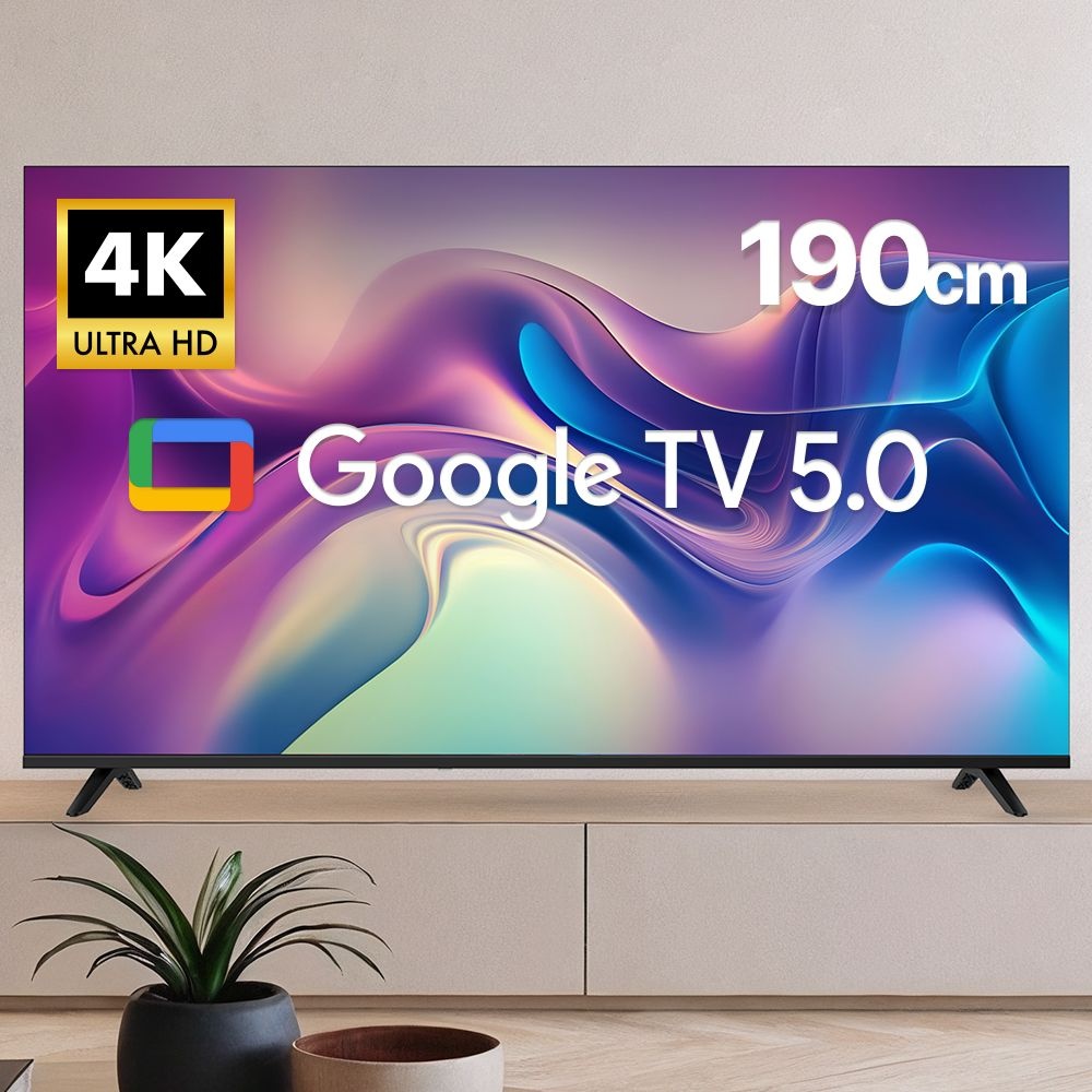 위드라이프 구글 75인치 4K UHD 대형 스마트TV 고화질 안드로이드TV 에너지1등급티비