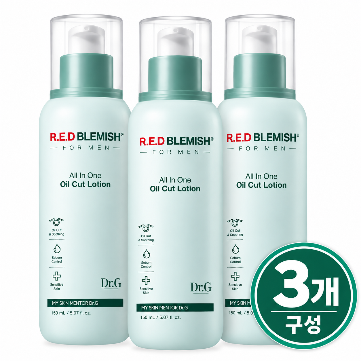 닥터지 레드 블레미쉬 포 맨 오일 컷 로션 올인원 150ml X 3개 하루커머스