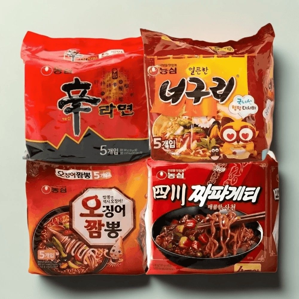 농심라면 4종세트 신라면 너구리 오징어짬뽕 사천짜파게티 총19개