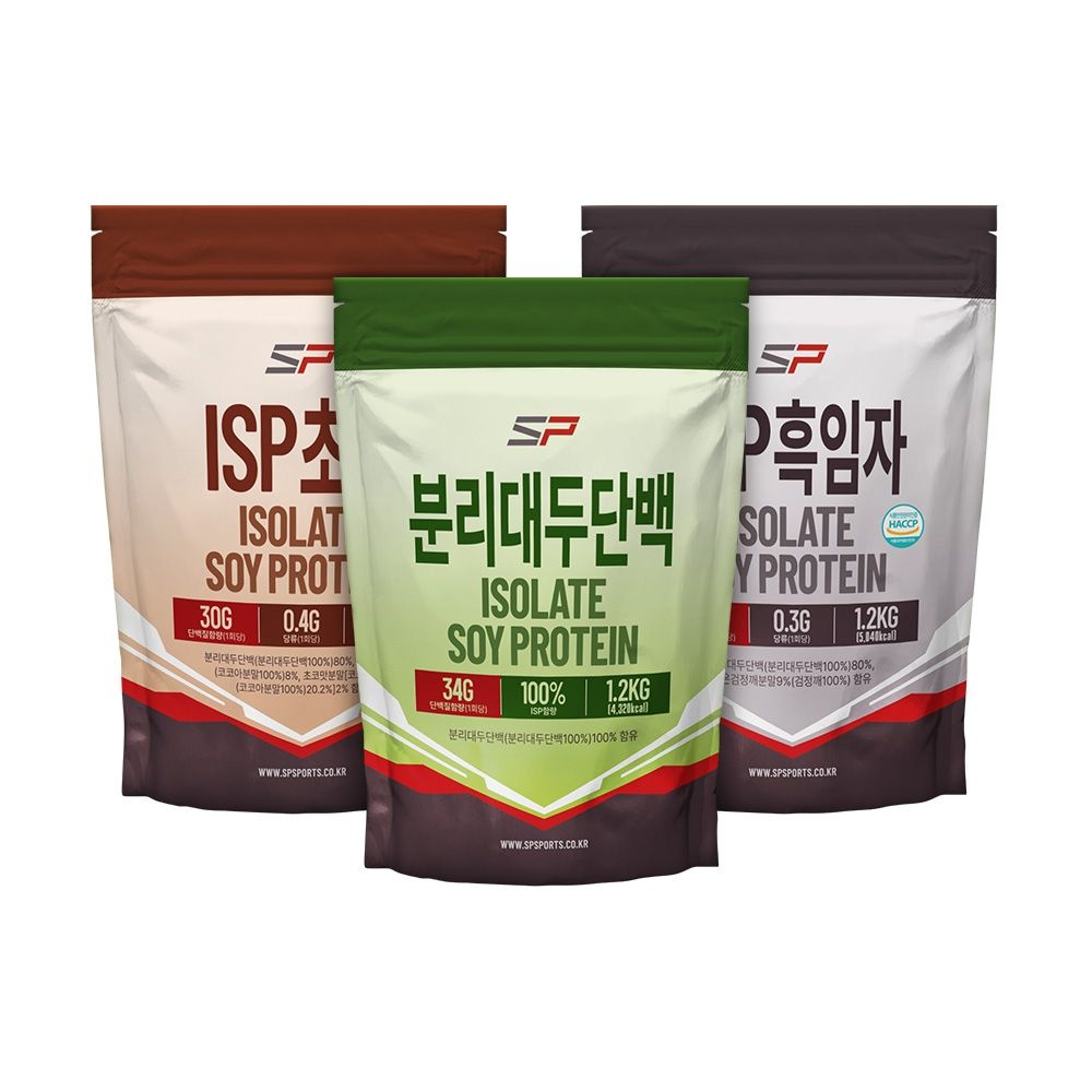 성풍 분리대두단백 ISP (흑임자 초코 오리지널 맛선택) 1.2kg x 3개