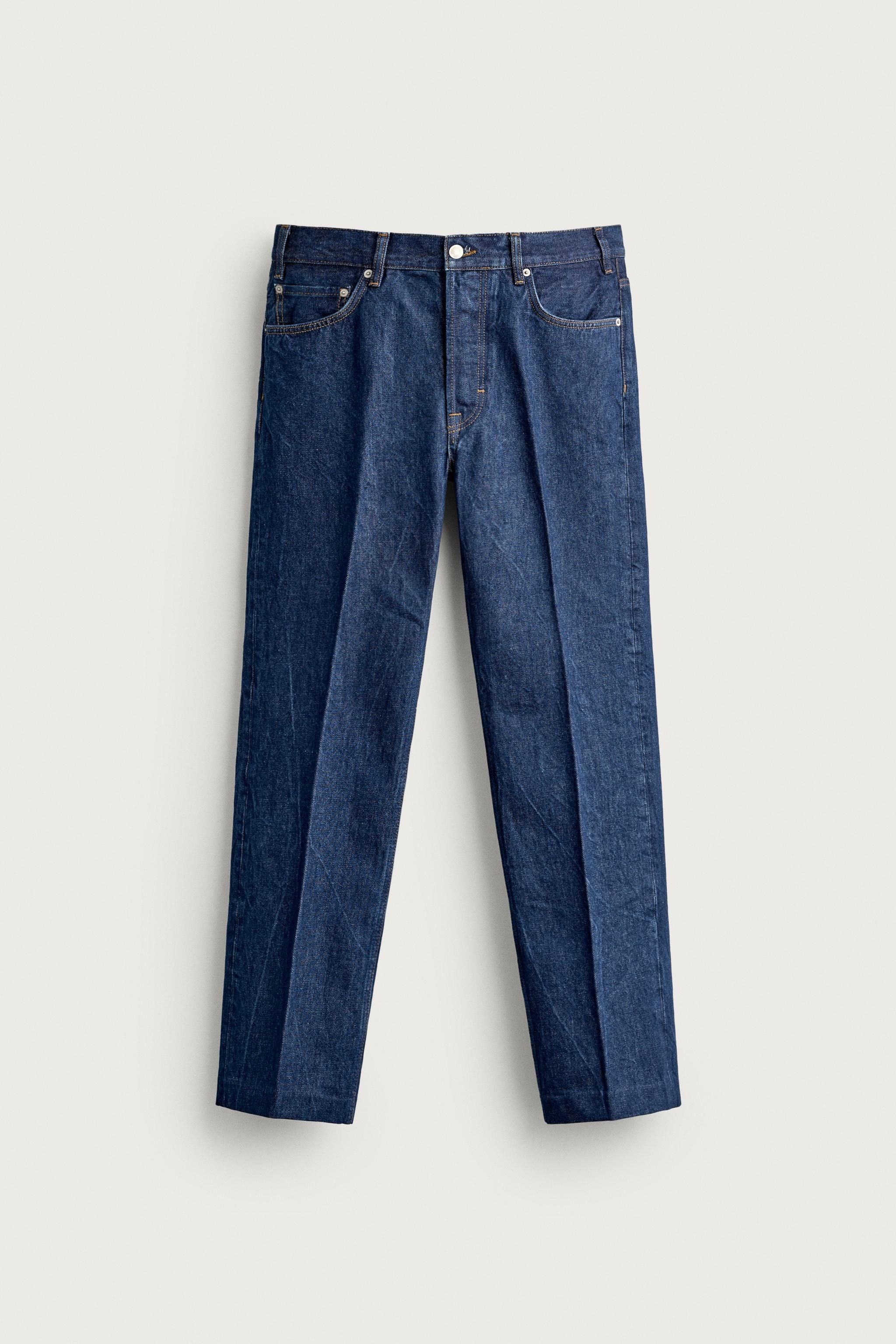 ZARA 자라 개더이 잡힌 부츠컷 진 아론 레빈 X 6688 362 400