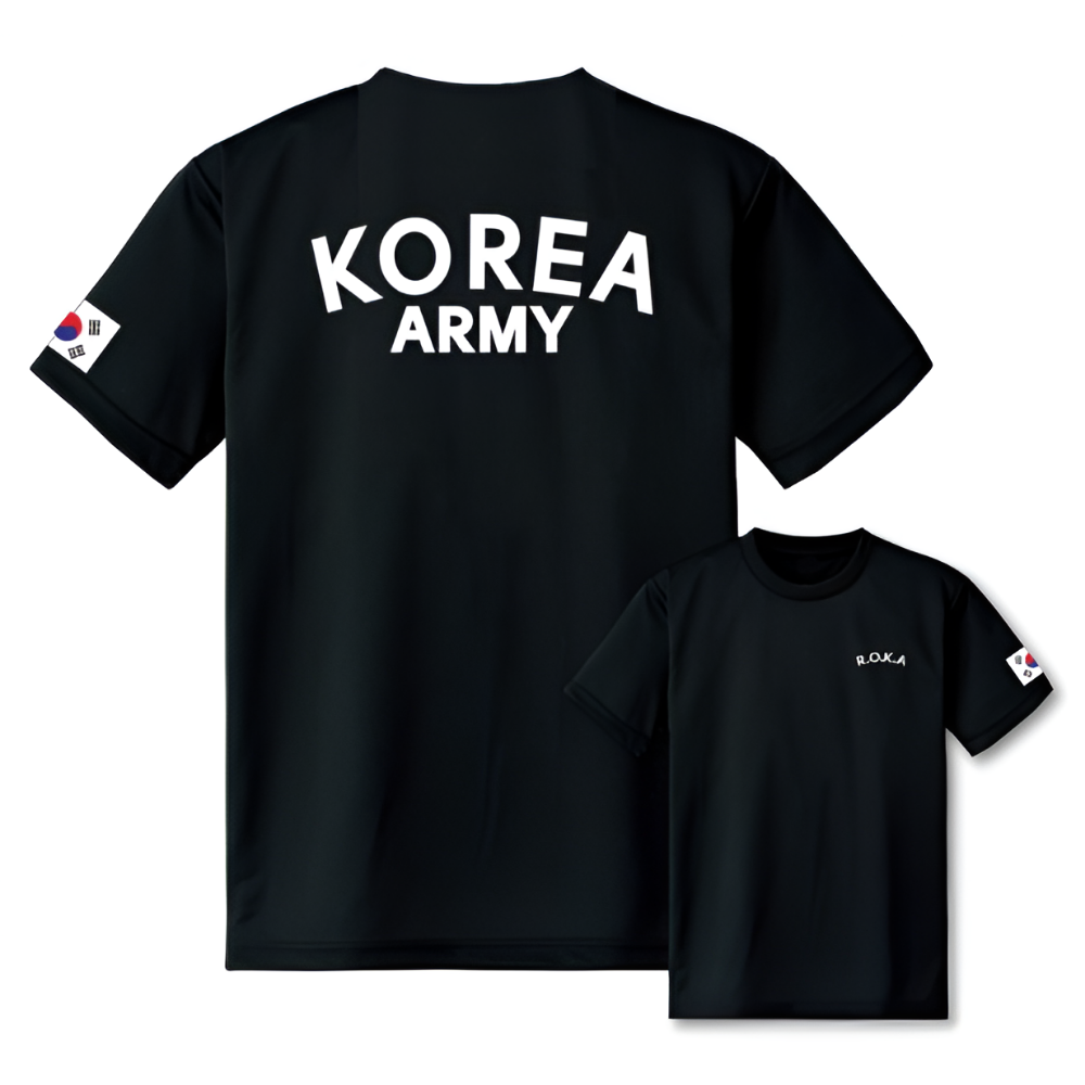 ROKA 로카티 쿨링 기능성 메쉬 반팔티 KOREA ARMY 단체티