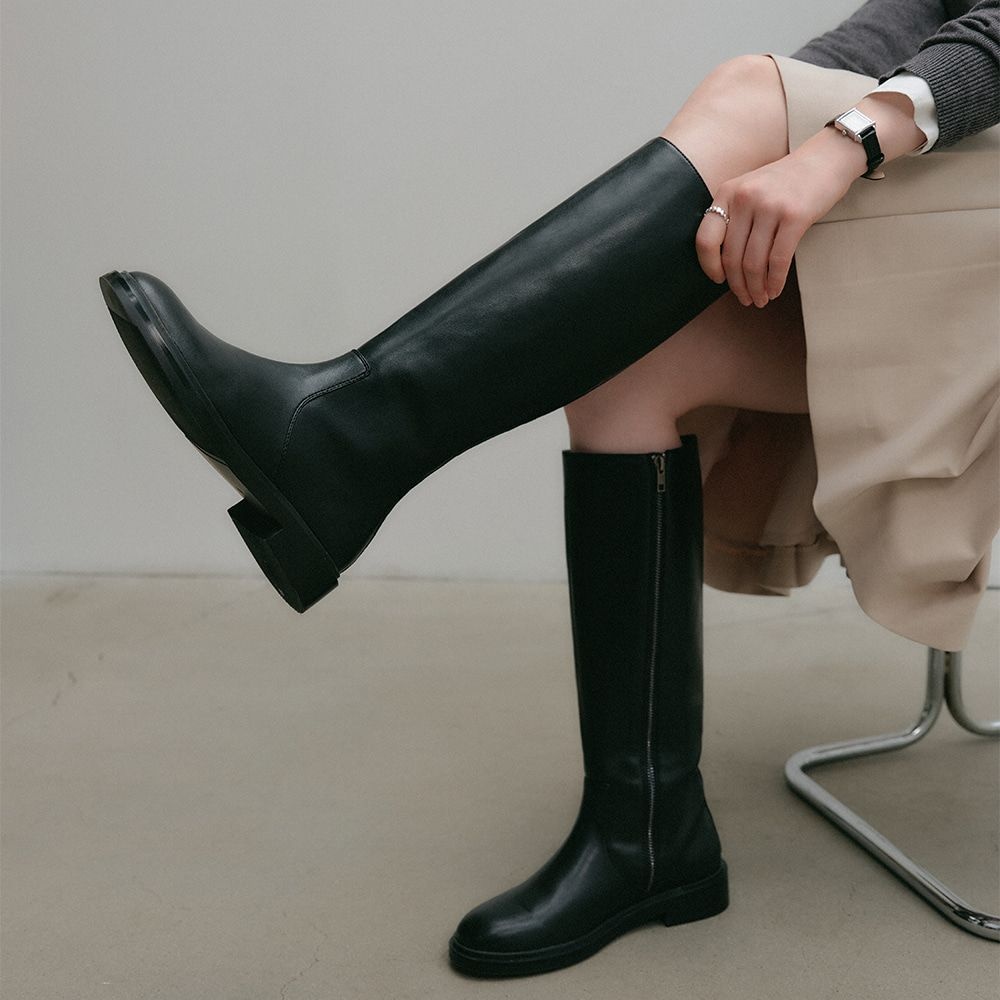 [룩캐스트] 알렉스 롱부츠_블랙 / ALEX LONG BOOTS_BLACK