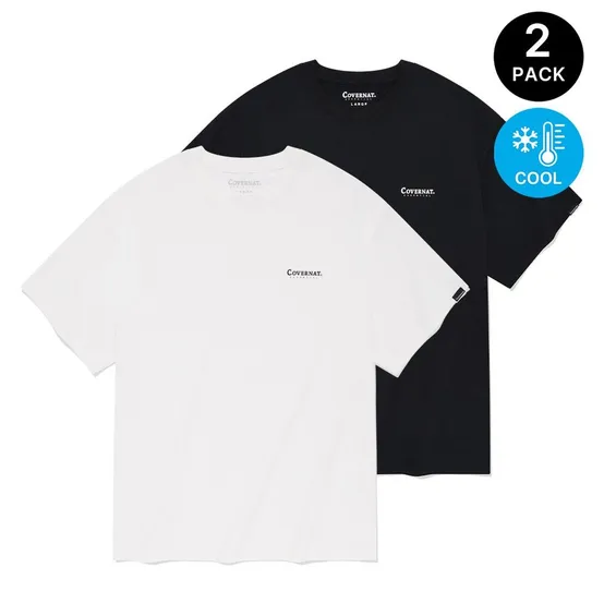 [2PACK] 엑티브 티셔츠 Black+White