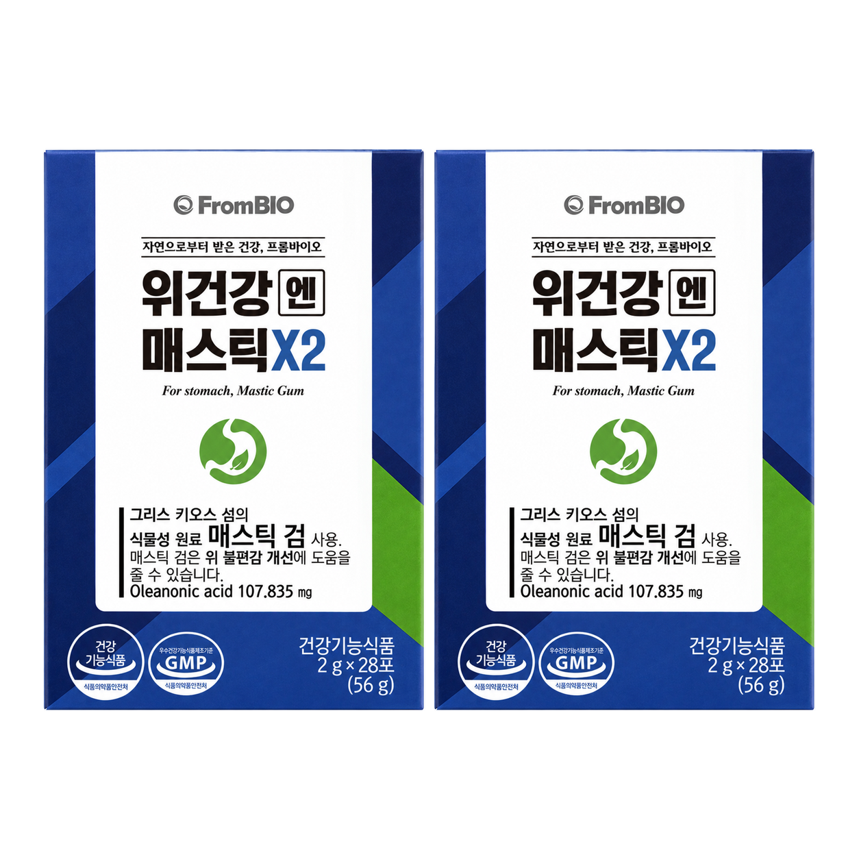 프롬바이오 위건강엔 매스틱X2 2g 28포 2박스