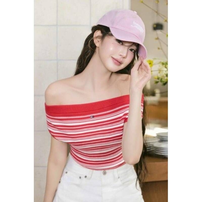 타미진스 타미진스 여성 스트라이프 오프 숄더 스웨터 T32G1KTO35TWT1 Q7R3S8T1 V6W9X2Y4