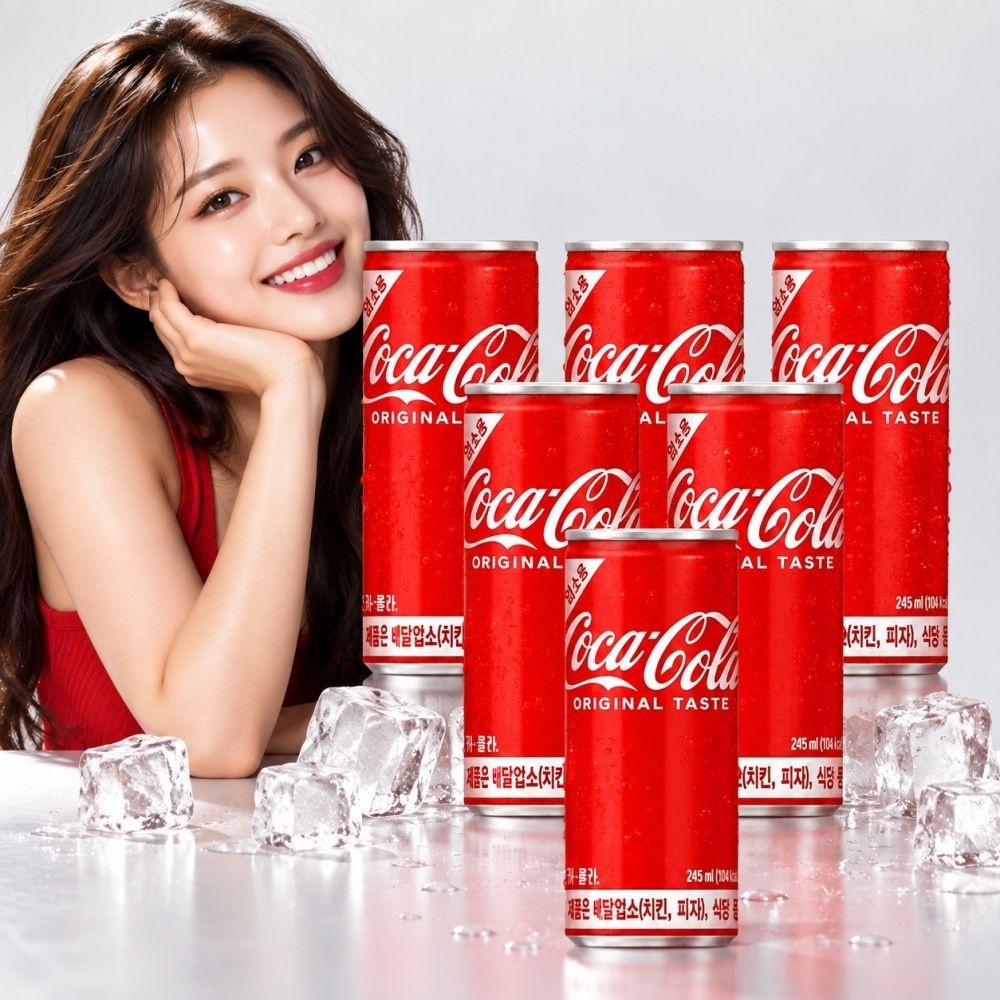 탄산음료 코카콜라 슬림 업소용 245ML 6개입 과즙탄산 청량음료 탄산음료수 소화음료