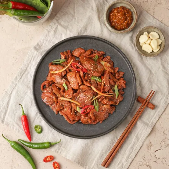 국내산 오리 70%/ 매콤달콤 오리불고기 오리주물럭 600g+600g 2팩
