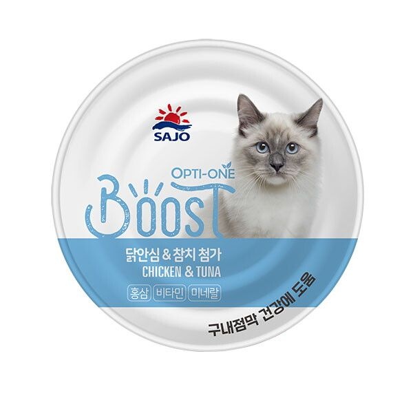 [친절한도그씨] 사조 옵티원 부스터 닭안심 참치 160g x 24개 고양이캔