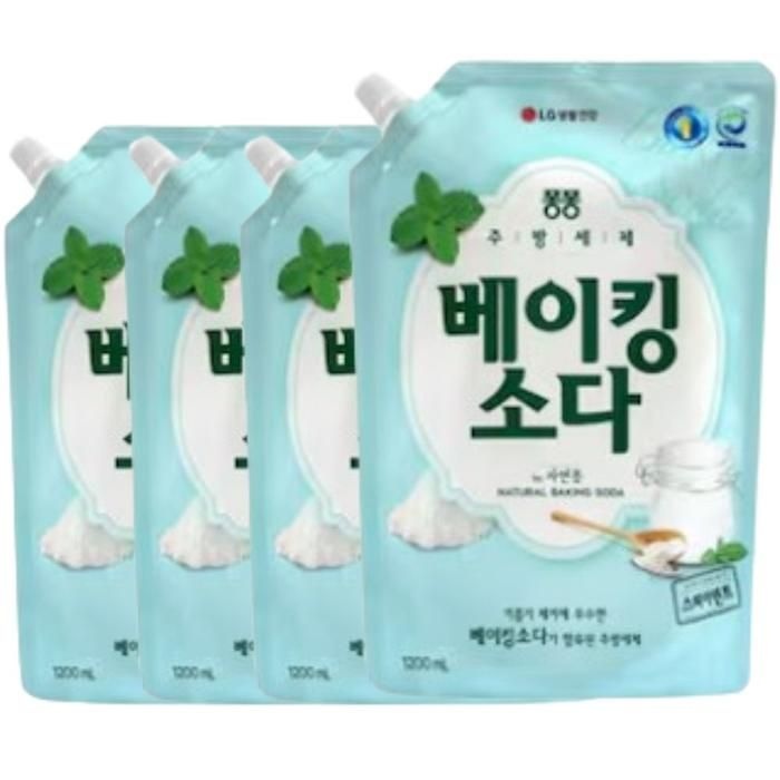 퐁퐁 주방세제 베이킹소다 1.2L 4개