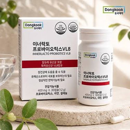 [동국제약] [2개월분] 이너락토 질유래 특허 유산균 프로바이오틱스 VL8 30캡슐 x 2개