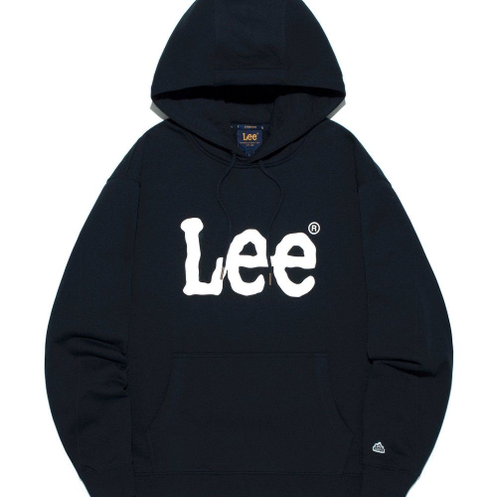 리 LEE 빅 트위치 로고 후드 티셔츠 네이비 LE2503HD01NA