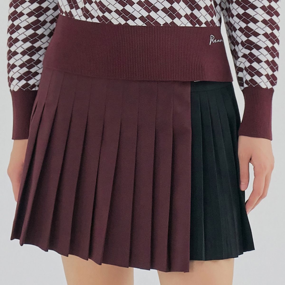 [본사공식(시크릿)]여성 비조 장식 믹스 플리츠 큐롯 RWPCM7525-420