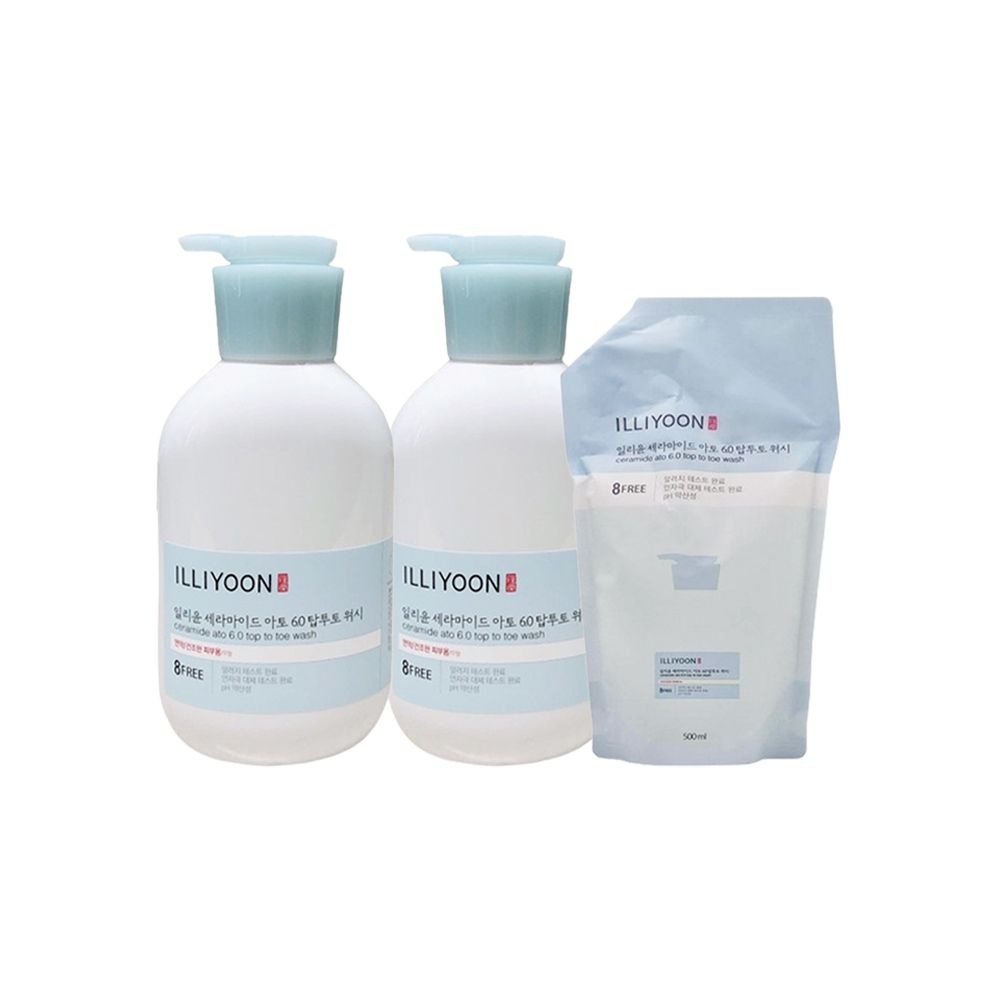 일리윤 세라마이드 아토 6.0 탑투토워시 500ml 2개 + 리필 500ml 1개