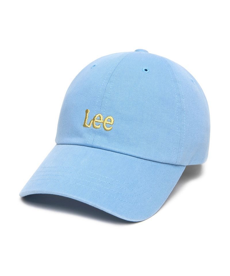LEE 스몰 트위치 로고 코튼 커브 볼캡 라이트 블루