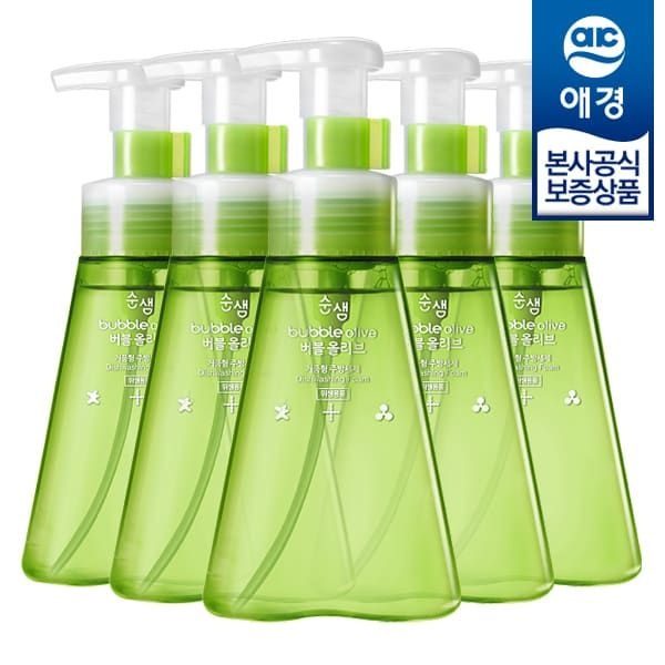 (현대Hmall) [애경] 순샘 버블올리브 주방세제 용기 350ml x5개