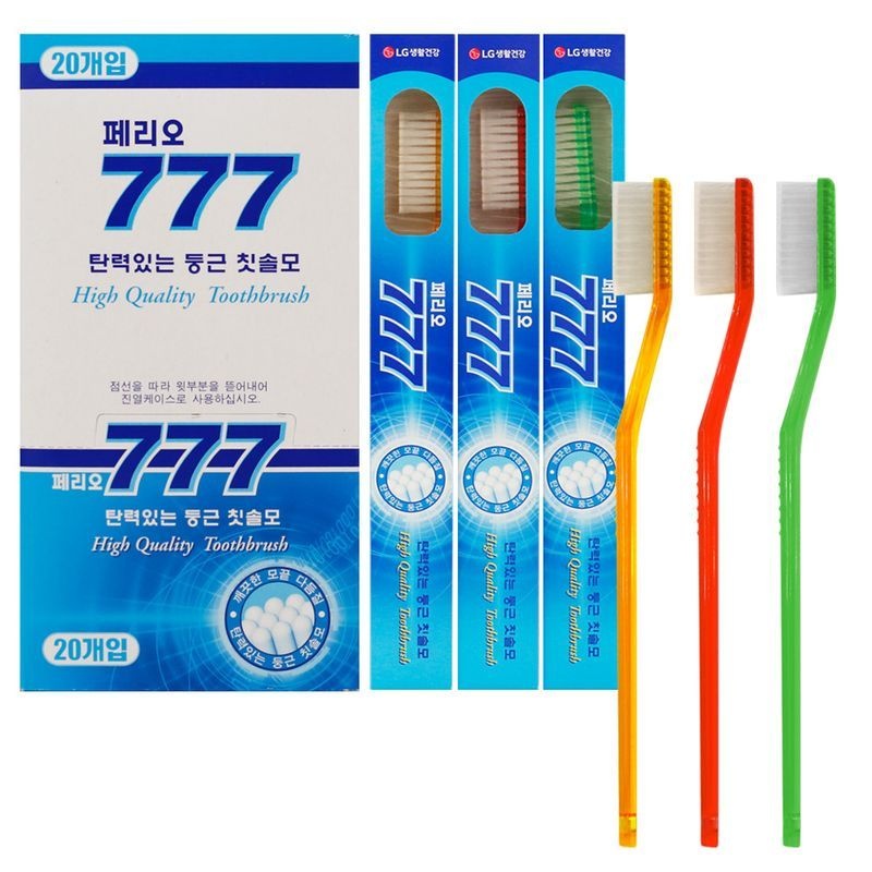 페리오 엘지 페리오 777 칫솔 20개입 (탄력있는 둥근 칫솔모)